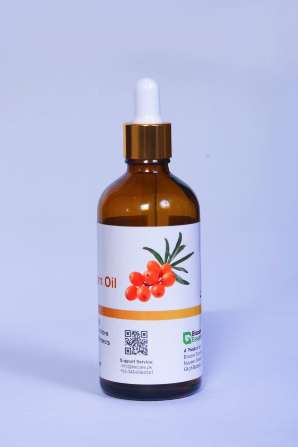 Organic Sea Buckthorn Oil for skin repair and hydration – rich in vitamins and antioxidants, ideal for reducing acne scars, healing damaged skin, and calming inflammation